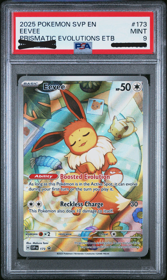 Pokémon Slab PSA 9: EEVEE PRISMATIC EVOLUTIONS ETB