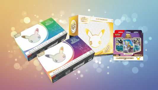 Offizielle Produkte und Karten des Pokémon TCG: 30th Celebration Jubiläumssets