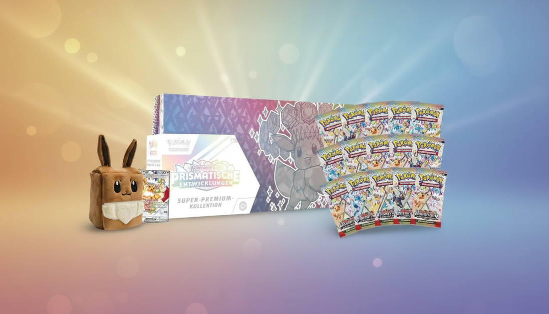 Prismatische Entwicklungen Super-Premium-Kollektion Box mit Evoli-ex-Promo