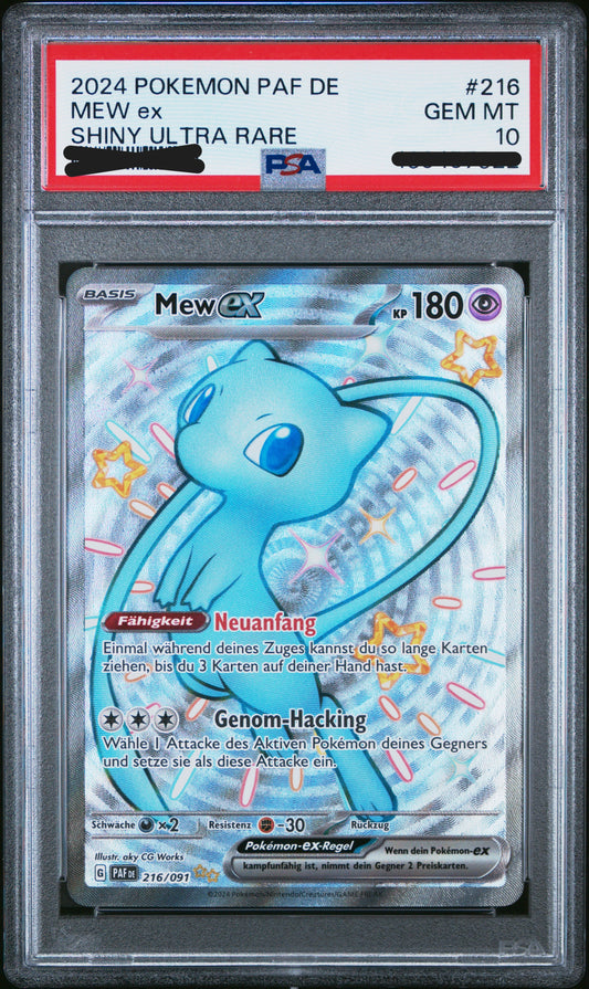 Pokémon Slab PSA 10 : Mew ex shiny - Paldeas Schicksale - #216