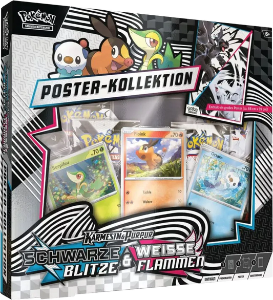 Pokémon Poster Kollektion: Schwarze Blitze & Weisse Flammen