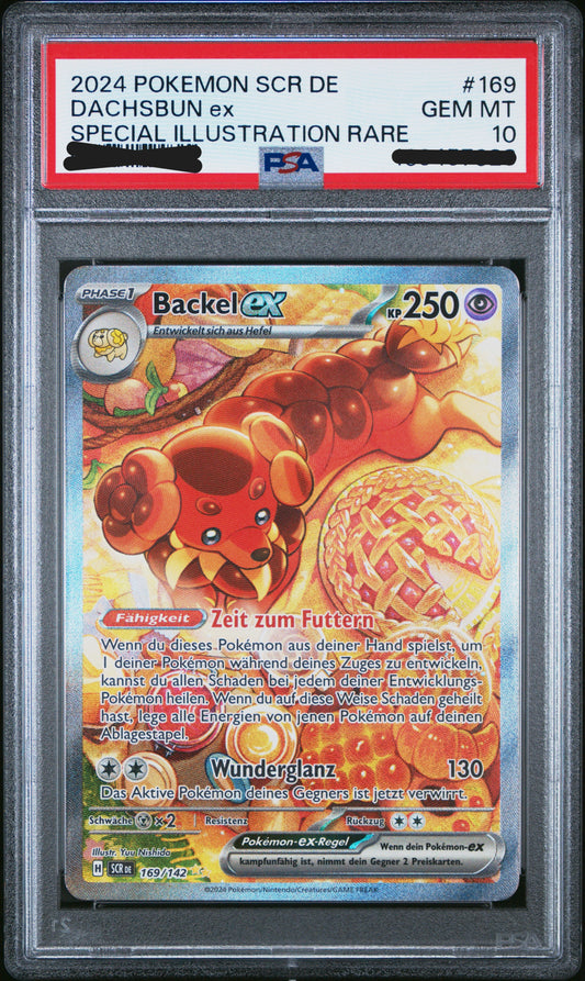 Pokémon Slab PSA 10: Backel ex SIR - Stellarkrone - #169
