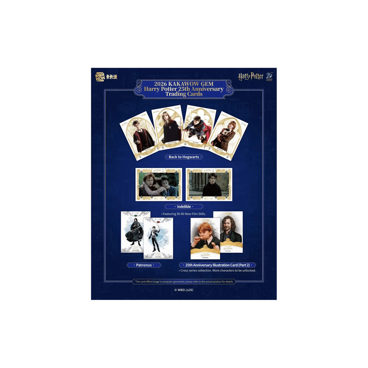 KAKAWOW GEM Harry Potter 25th Anniversary – Übersicht der Insert-Reihen