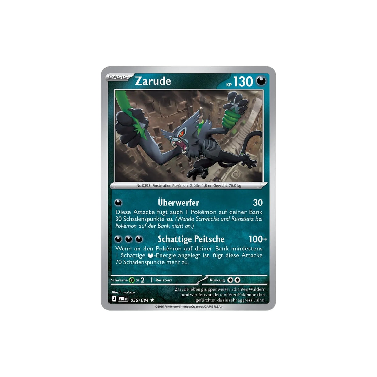 Holografische Promokarte Zarude 056/084 aus Dunkelnacht