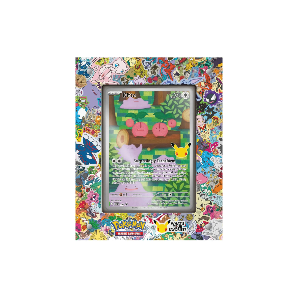 Buntes Acryl-Kartendisplay mit Ditto-Promokarte