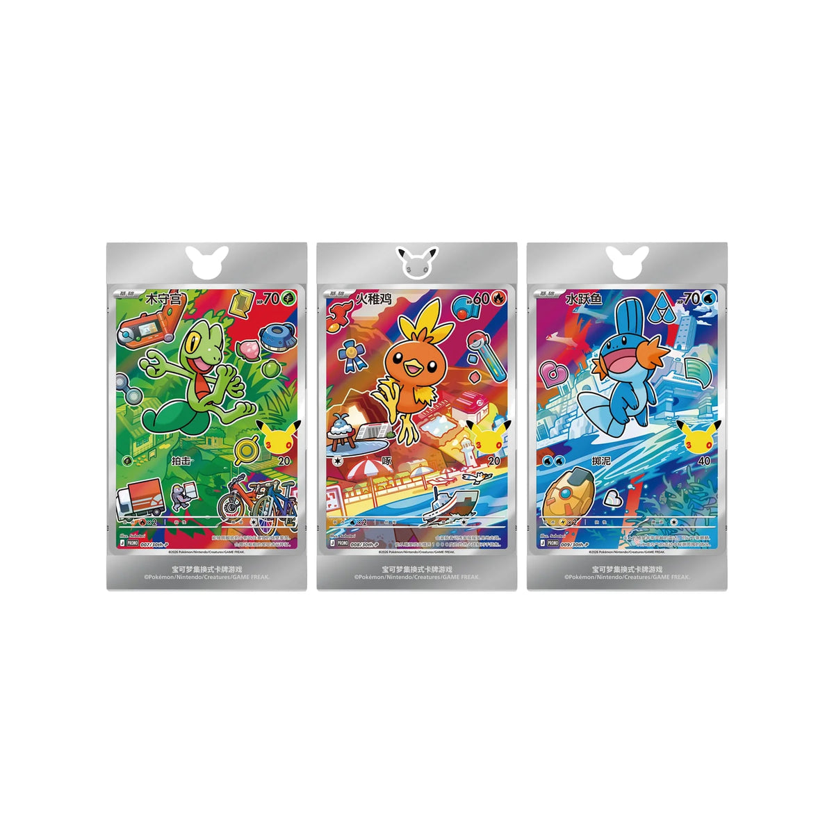Hoenn-Promos Geckarbor, Flemmli und Hydropi im Acryl-Rahmen