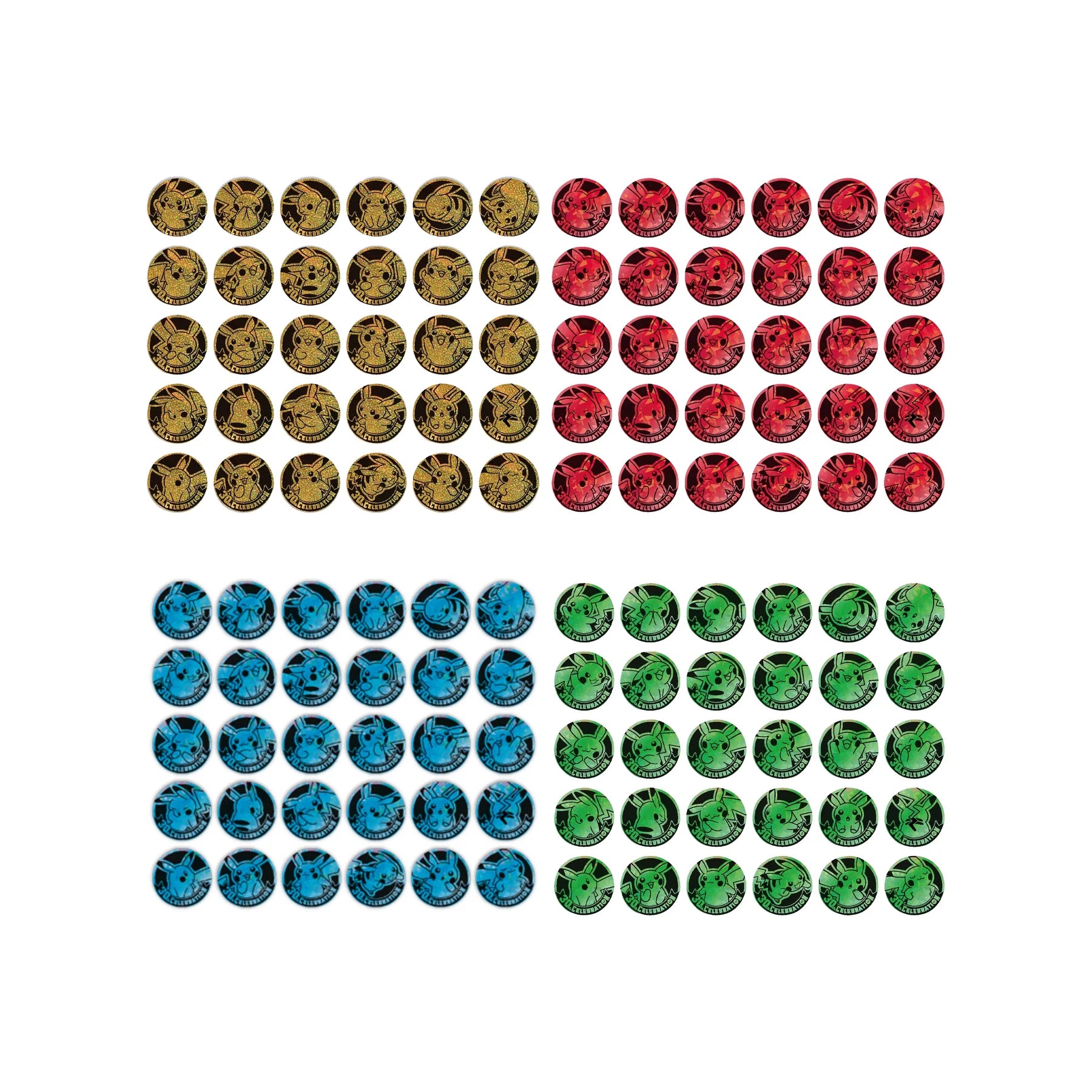 30th Celebration Coin Set – Übersicht der Münzfarben