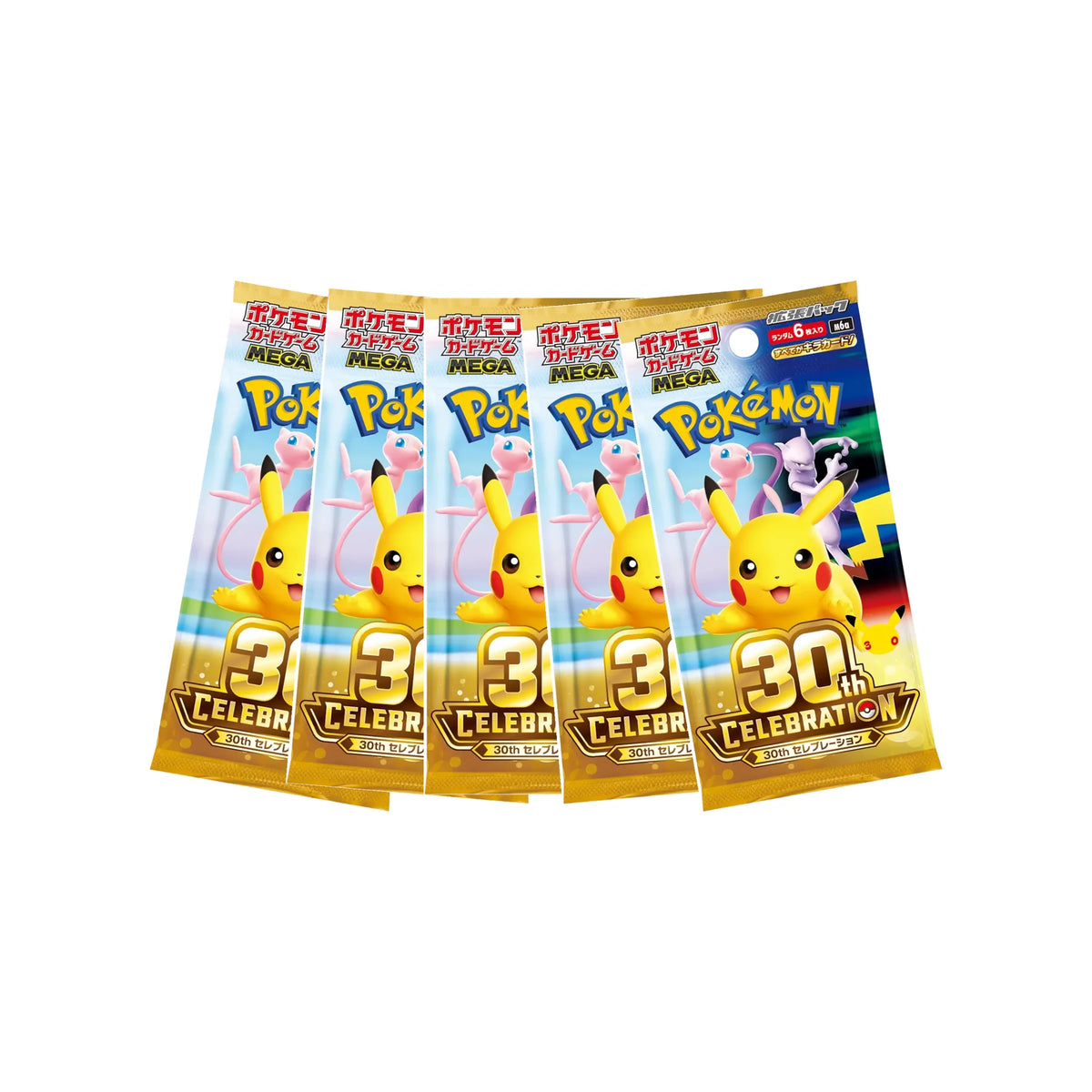 Pokémon 30th Celebration M6a, 5 Booster im Set