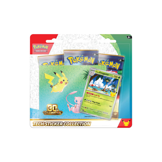 Pokémon 30th Celebration Tech Sticker Collection Alola-Kokowei, Englisch