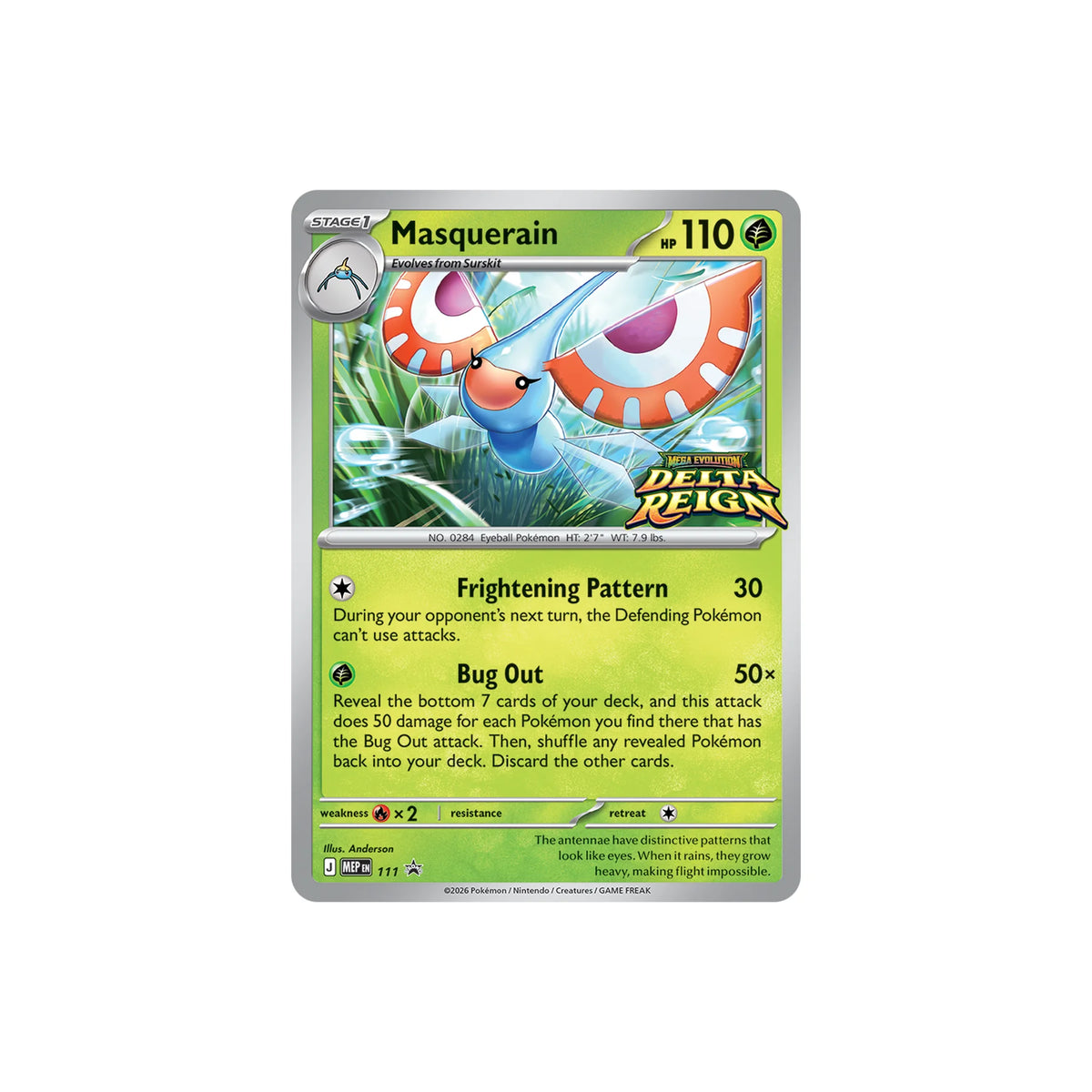 Masquerain Foil-Promokarte aus der Delta Reign Build & Battle Box