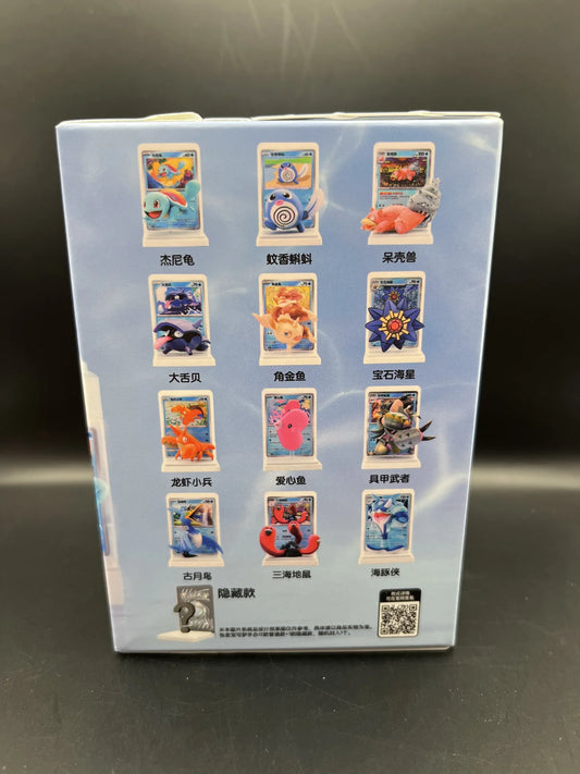 Übersicht aller enthaltenen Wasser-Pokémon-Figuren auf der Box-Rückseite
