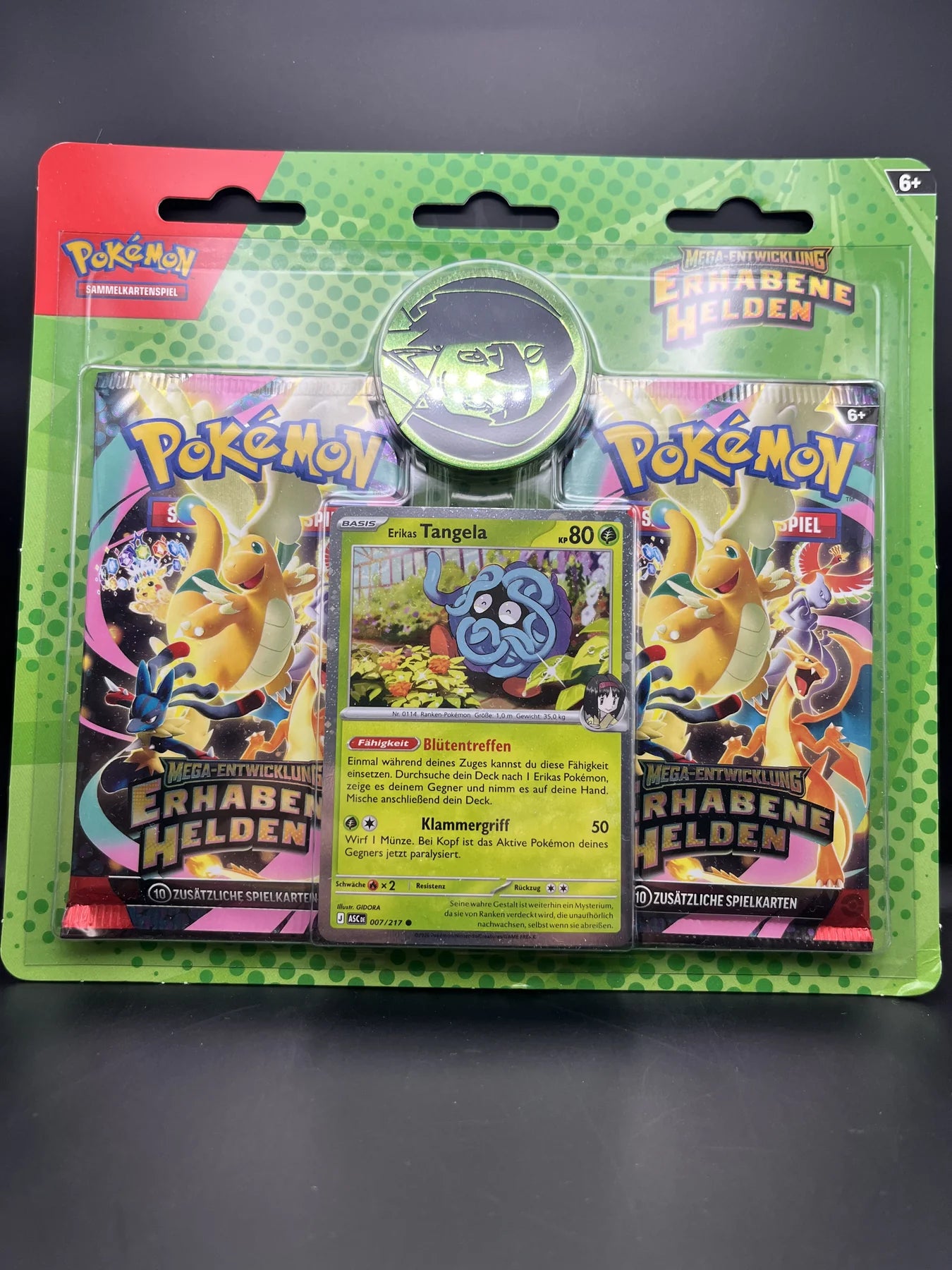 Pokémon Erhabene Helden 2-Pack Blister Erika – Vorderseite