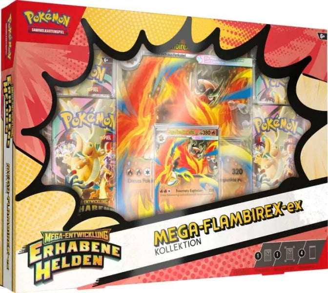 Pokémon Erhabene Helden Mega-Flambirex-ex Kollektion – Box-Vorderseite