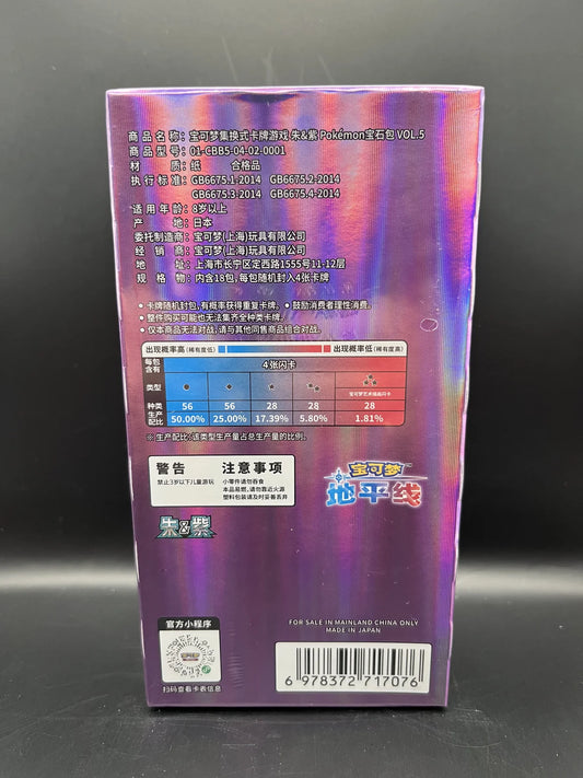 Pokémon Gem Pack Vol. 5 Display Chinesisch – Rückseite