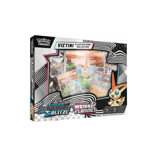 Pokémon Illustrations-Kollektion Victini Schwarze Blitze Weisse Flammen