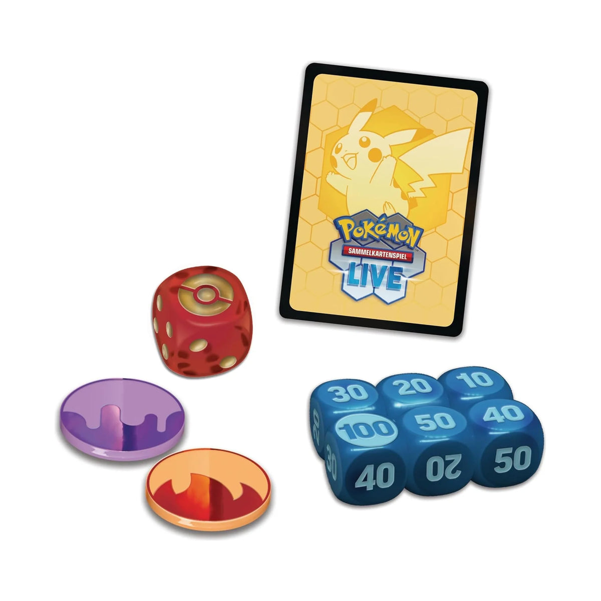 Pokémon Liga-Kampfdeck Mega-Lucario-ex Würfel, Marken und Code-Karte