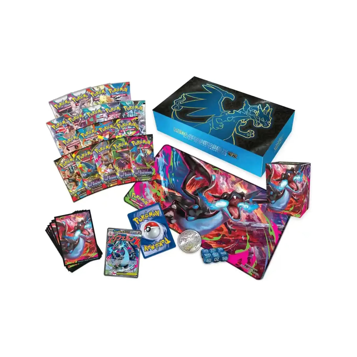 Pokémon Mega Glurak X ex Ultra-Premium-Kollektion – Rückseite