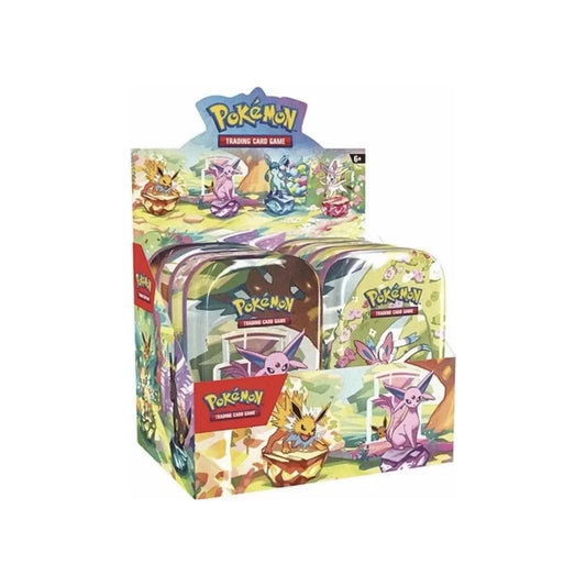 Pokémon Prismatic Evolutions Mini Tin Display – Englisch