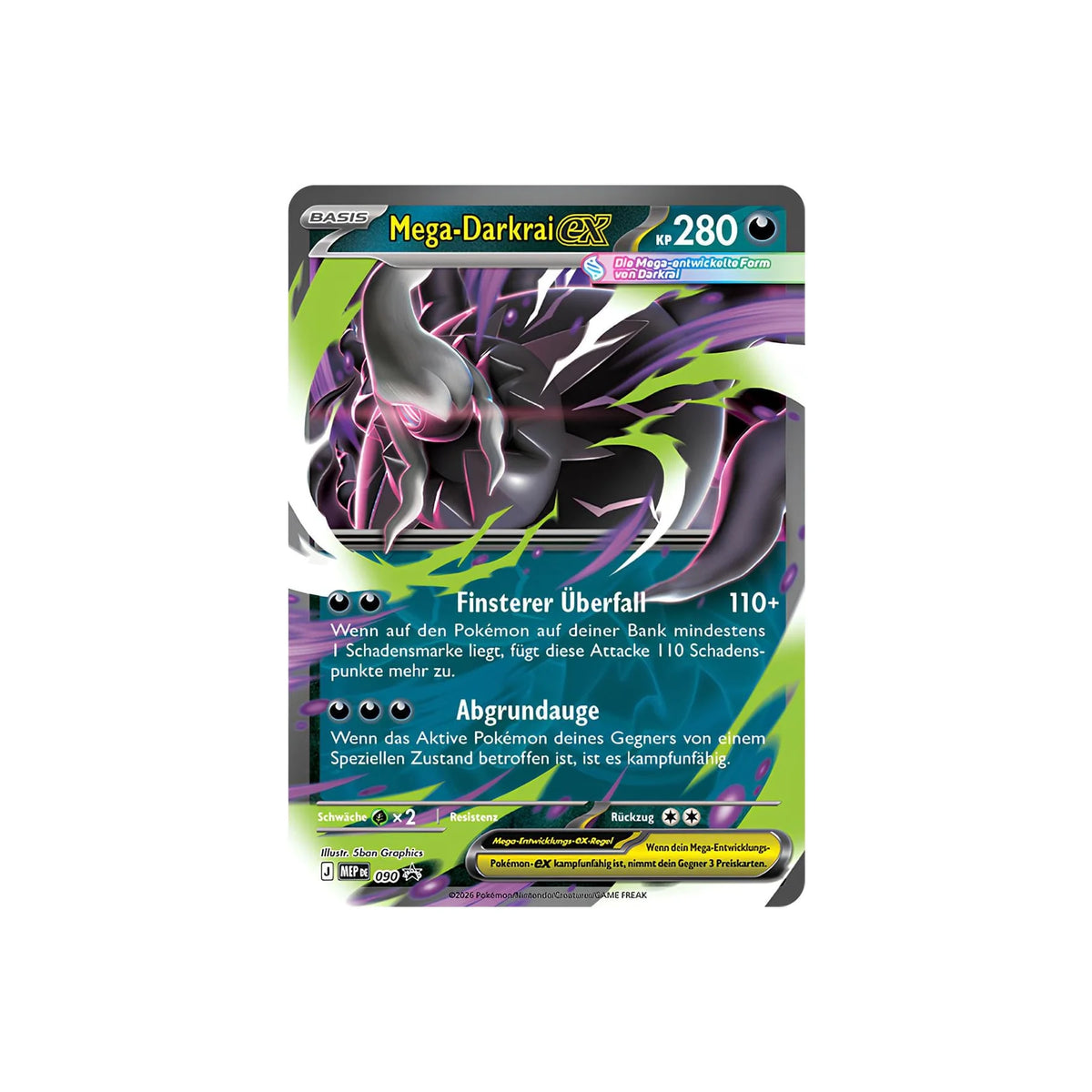 Mega-Darkrai-ex Promokarte aus der Tin-Box Mega-Kräfte