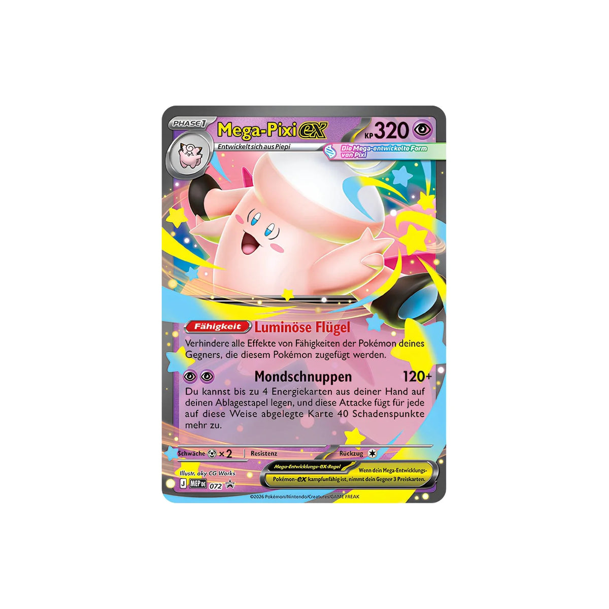 Mega-Pixi-ex Promokarte aus der Tin-Box Mega-Mondschein