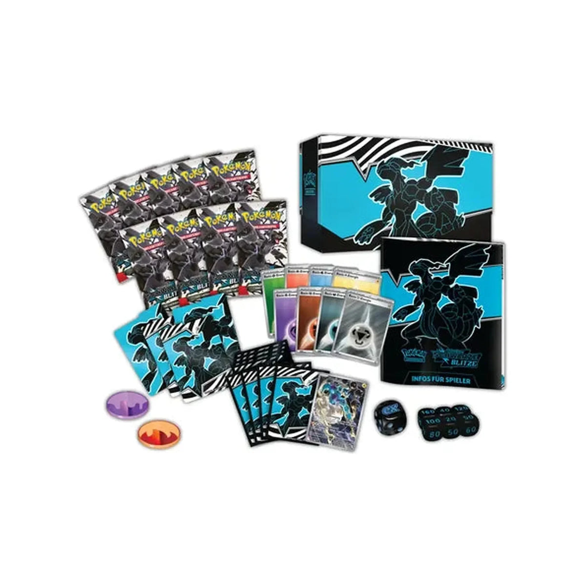 Pokémon Schwarze Blitze Top Trainer Box – Rückseite