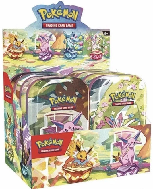 Pokémon Mini Tin Display: Prismatic Evolutions (Prismatische Entwicklungen)